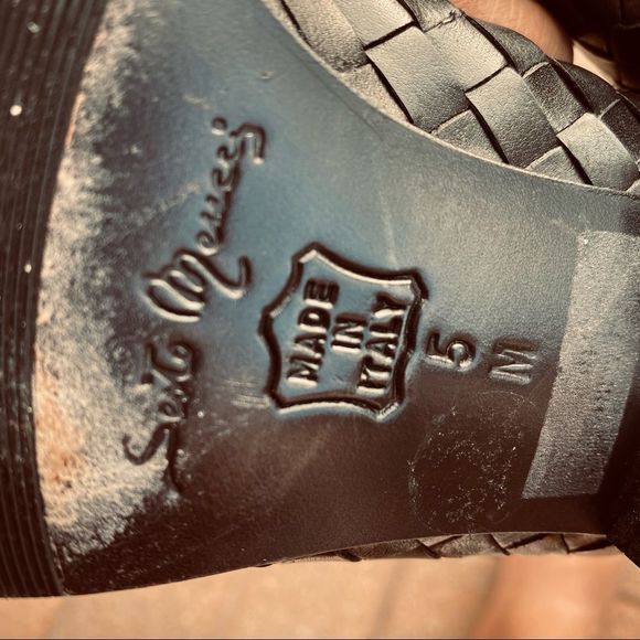 Sesto Meucci Italian loafers basket weave sz 5 - Picture 7 of 9